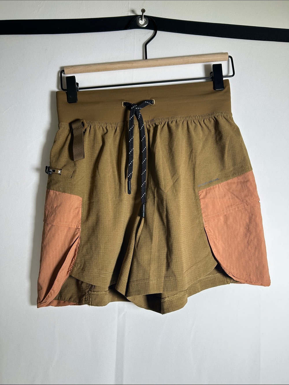 lululemon athletica Olive Green and Peach Athletic Shorts
